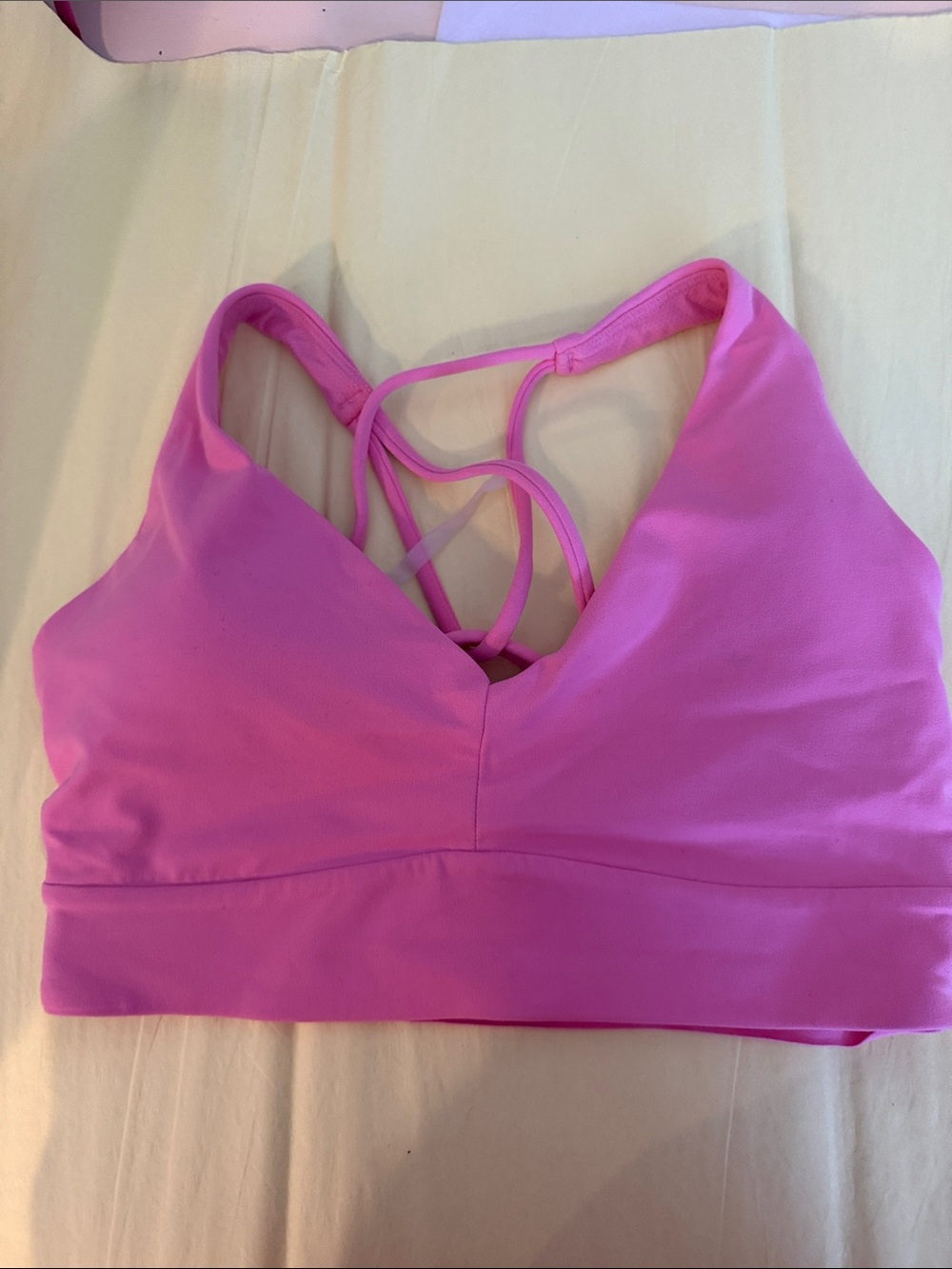 NWOT Athleta D-DD Solace Bra. Small not as bright as pink as in picture.